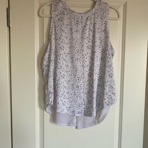 White patterned workout tank